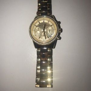 Michael Kors 37mm Ritz Goldtone Chrono Watch